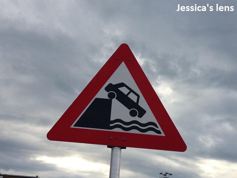 The sign says something